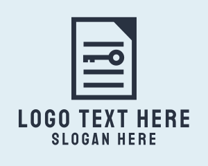 Password - File Document Password logo design