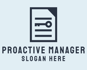 Manager - Document Password Manager logo design