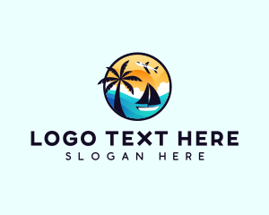 Vacation - Boat Airplane Travel logo design