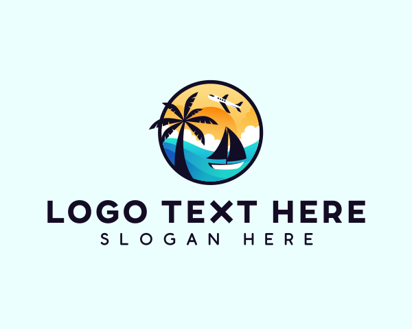 Transportation - Boat Airplane Travel logo design