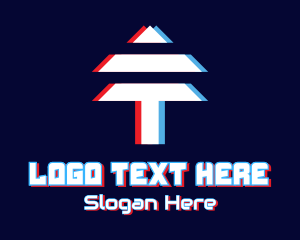 Futuristic - Glitchy Arrow Logistics logo design