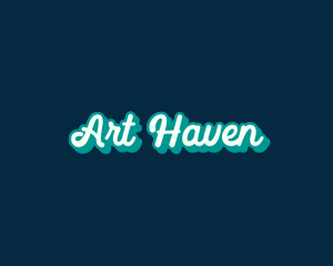 Cursive Playful Pop Art logo design