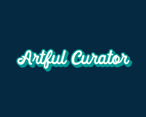 Cursive Playful Pop Art logo design