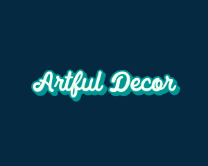 Cursive Playful Pop Art logo design