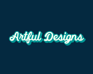 Cursive Playful Pop Art logo design