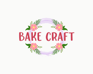 Feminine Floral Wreath logo design