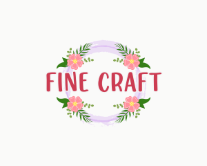 Feminine Floral Wreath logo design