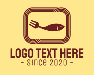 Eat - Seafood Fish Plate logo design