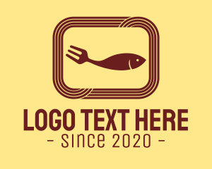 Recipe - Seafood Fish Plate logo design