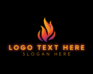 Gas - Flame Fire Blazing logo design