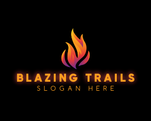 Flame Fire Blazing logo design