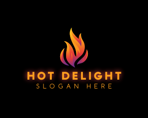 Flame Fire Blazing logo design