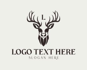 Hunt - Wild Deer Hunting logo design