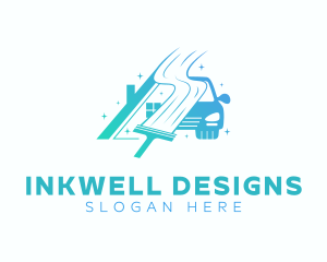 House - Auto House Cleaning logo design