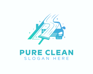 Auto House Cleaning  logo design