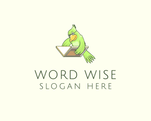 Dictionary - Bird Book Library Training logo design