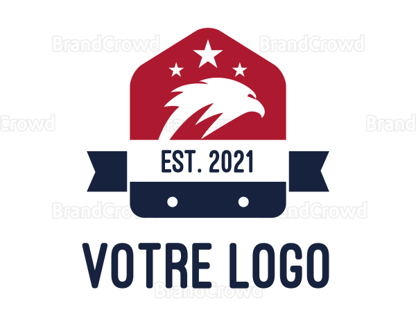 Patriotic Eagle Home Badge Logo