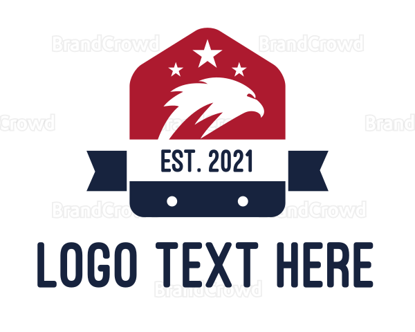 Patriotic Eagle Home Badge Logo