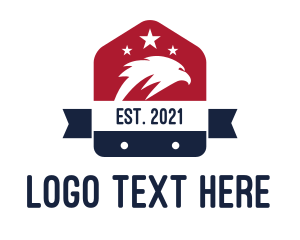 Nationality - Patriotic Eagle Home Badge logo design