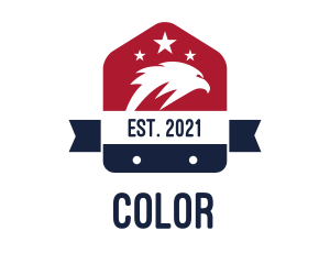 4th Of July - Patriotic Eagle Home Badge logo design