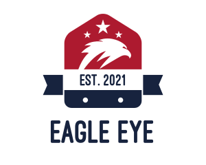 Patriotic Eagle Home Badge logo design