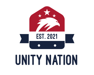 Patriotic Eagle Home Badge logo design