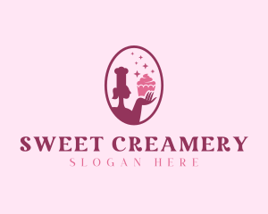 Cupcake Pastry Dessert logo design