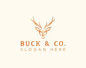 Wild Deer Stag logo design