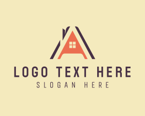 Village - Residential House Letter A logo design
