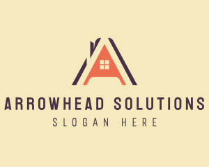 Residential House Letter A logo design