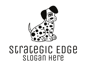 Dalmatian Dog Cartoon logo design