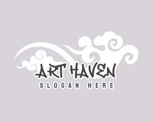 Street Art Cloud Graffiti logo design