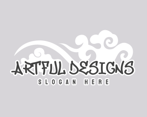 Street Art Cloud Graffiti logo design