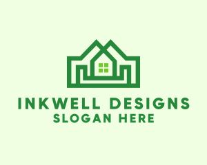 House - Double House Realtor logo design