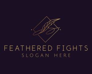 Feather Quill Author logo design