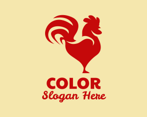 Chicken Nugget - Red Rooster Chicken logo design