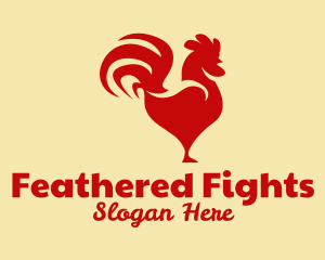 Red Rooster Chicken  logo design