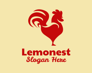 Farm Shop - Red Rooster Chicken logo design