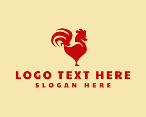 Red Rooster Chicken  Logo