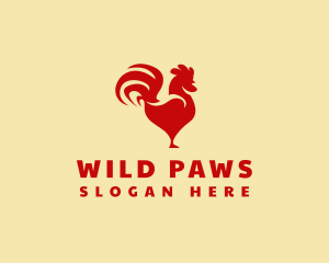 Red Rooster Chicken  logo design