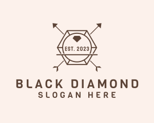 Retro Diamond Arrow logo design