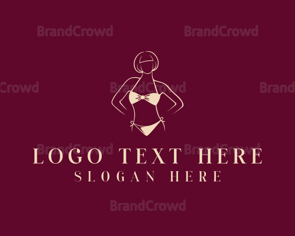 Bikini Lingerie Fashion Logo