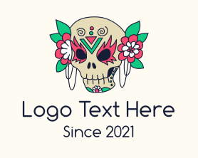 Skull - Mexican Calavera logo design