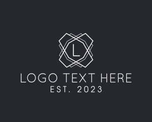 White - Geometric Line Interior Design logo design