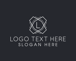 Geometric Line Interior Design Logo