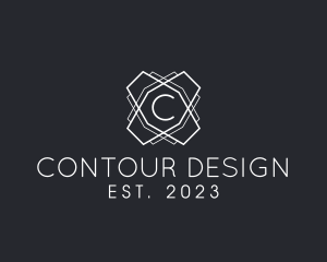 Geometric Line Interior Design logo design