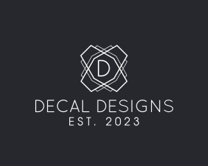 Geometric Line Interior Design logo design