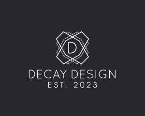 Geometric Line Interior Design logo design