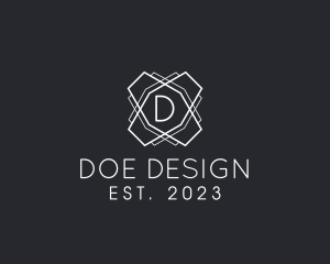 Geometric Line Interior Design logo design