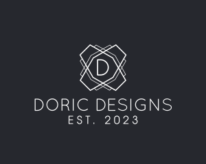 Geometric Line Interior Design logo design